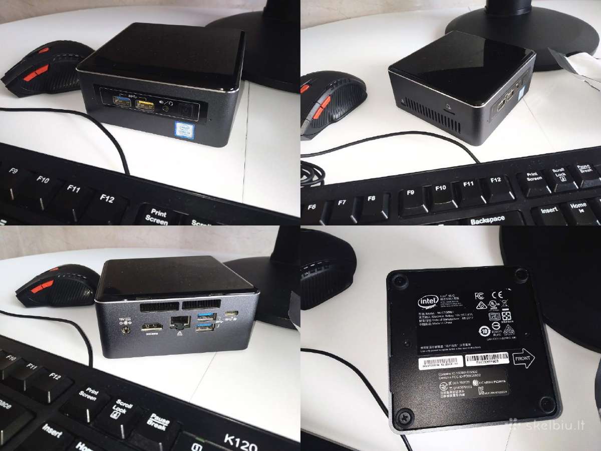Intel Nuc7i3bnh i3-7100u 16gb 240gb su monitorium - nuotraukos Nr. 9