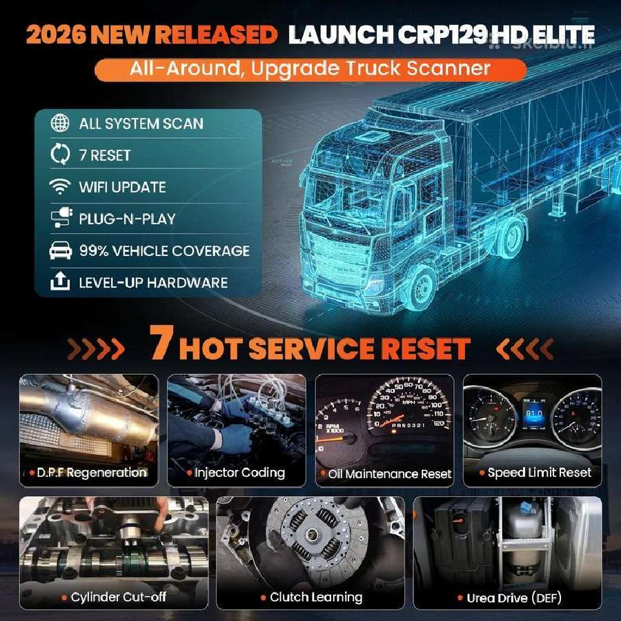 Launch X431 Crp129 HD sunkvežimių diagnostika - nuotraukos Nr. 2