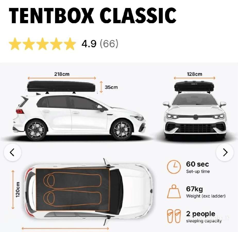 Naują, stogo palapinę Tentbox classic 2.0 - nuotraukos Nr. 4