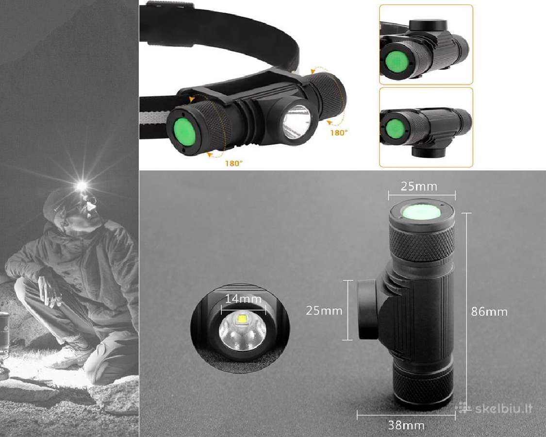Boruit D10 LED galvos prožektorius - nuotraukos Nr. 14