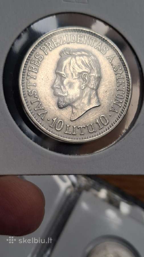 Antanas Smetona sidabras 10 litų - nuotraukos Nr. 2