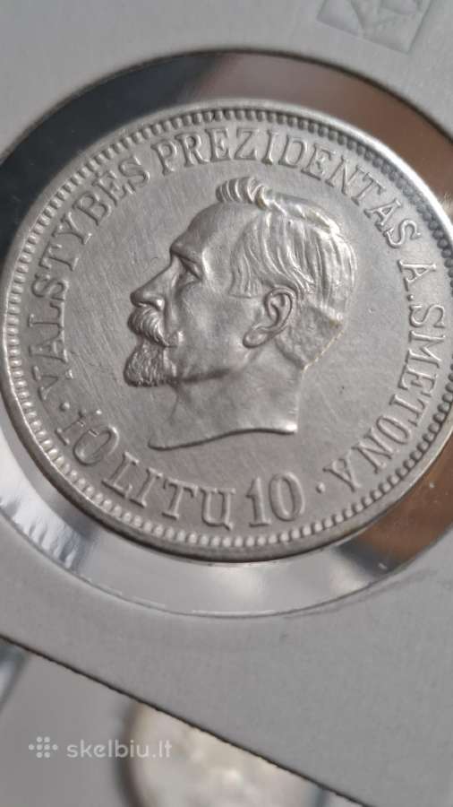 Antanas Smetona sidabras 10 litų - nuotraukos Nr. 4