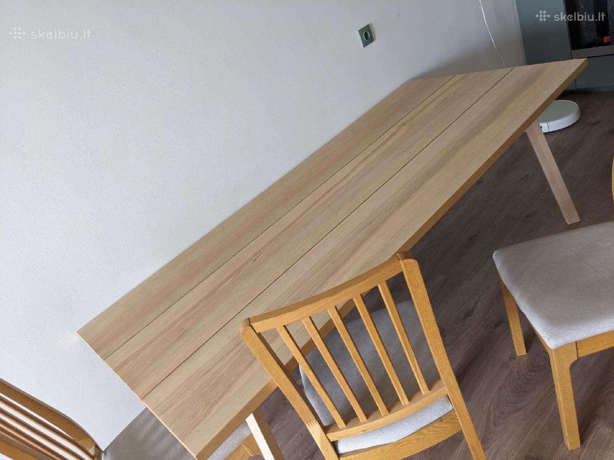 Valgomasis stalas 200x90cm, uosio lukstas. - nuotraukos Nr. 3