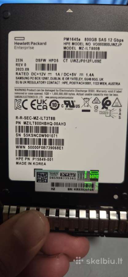 Sas SSD 3.6tb 1.92tb 12gb/s, 800gb 24gb/s - nuotraukos Nr. 16