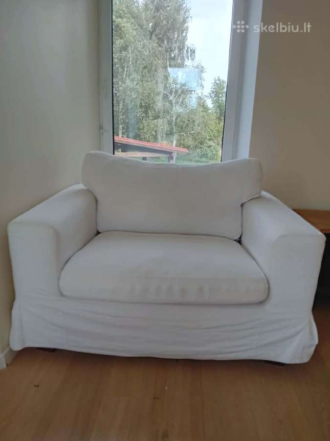 Balta sofa ir fotelis – komplektas - nuotraukos Nr. 2