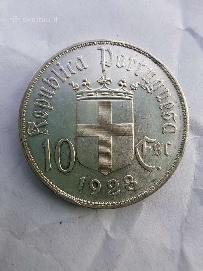 1928 Portugalija 10 eskudų - nuotraukos Nr. 2
