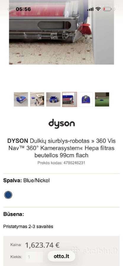 Dulkių siurblys - robotas Dyson Rb03 360 Vis Nav. - nuotraukos Nr. 24