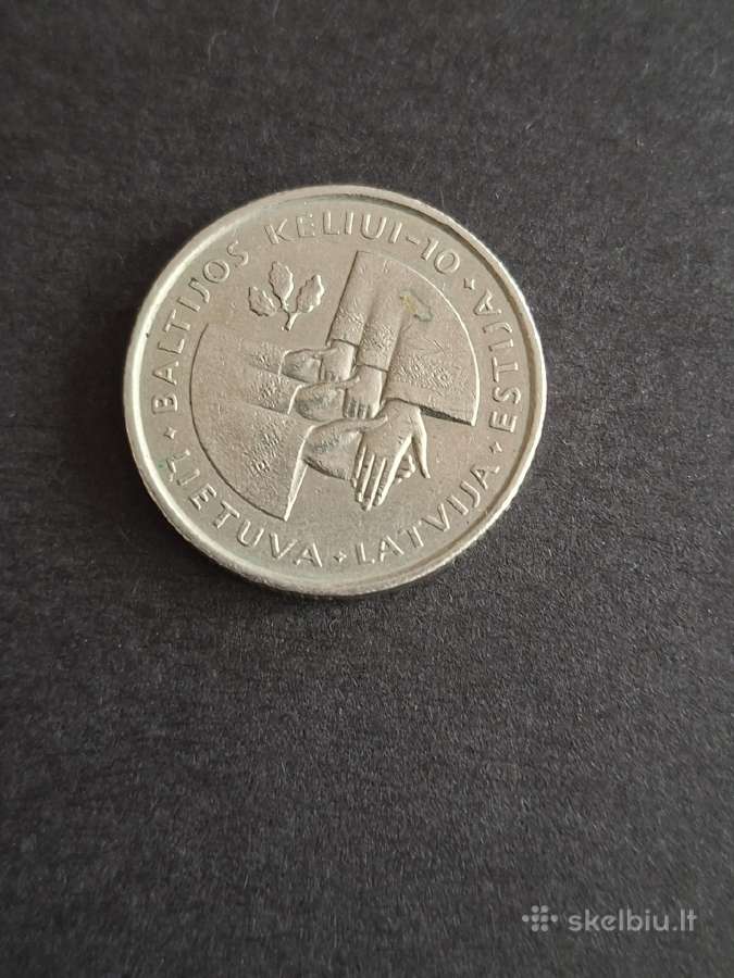 1 lito moneta Baltijos keliui 10 - nuotraukos Nr. 2