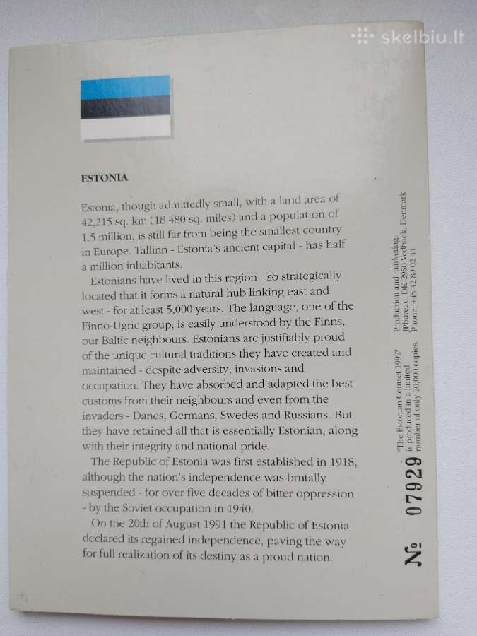 Estonian Coinset 1992 - nuotraukos Nr. 2