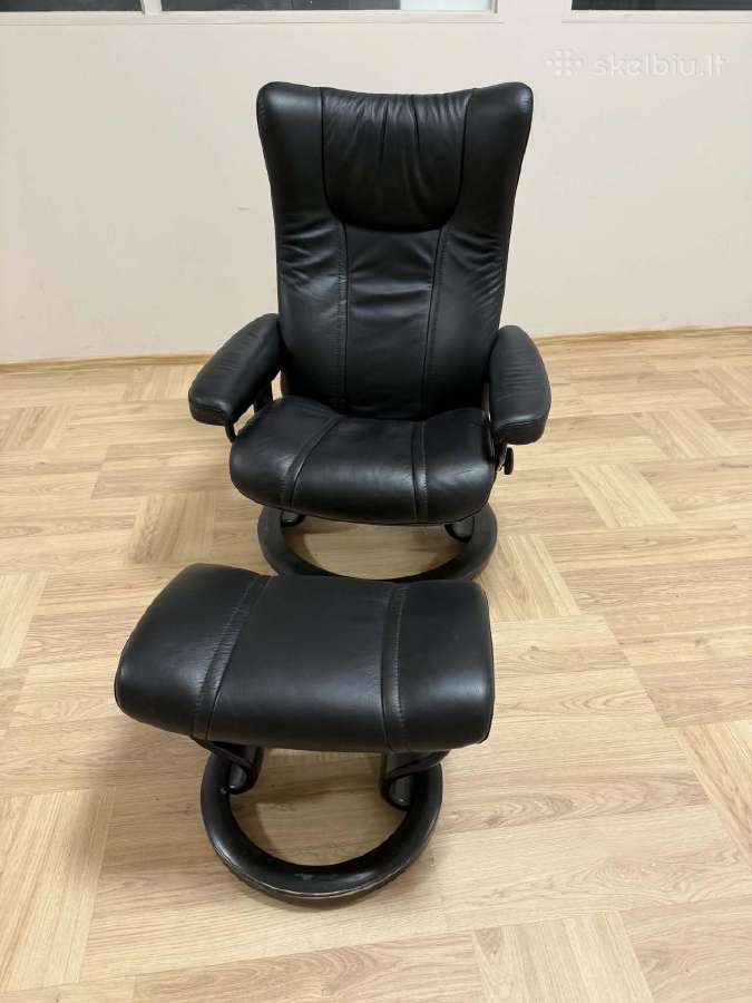 Odinis Ekornes Stressless Recliner su pakoju - nuotraukos Nr. 2