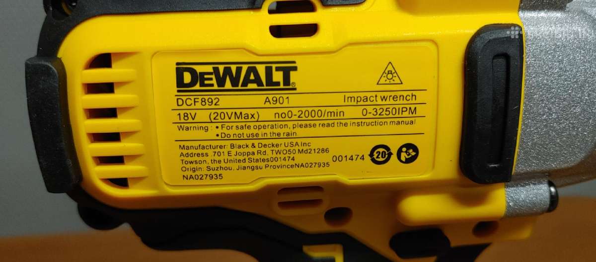 Dewalt Dcf892 20v Smūginis Suktuvas 1/2" - nuotraukos Nr. 18