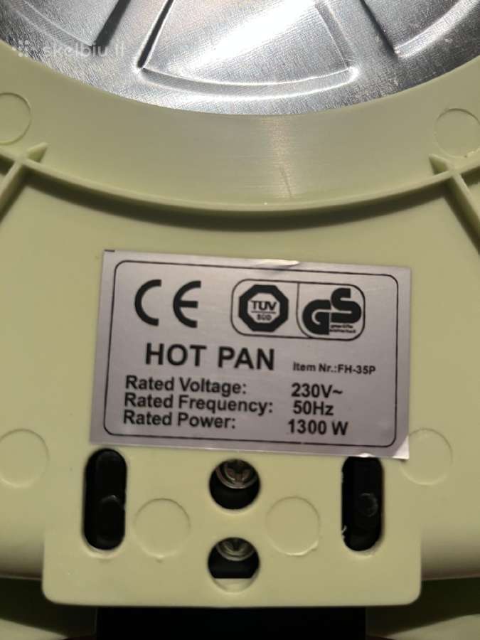 Hot Pan elektrinė keptuvė - kaitlentė - nuotraukos Nr. 3
