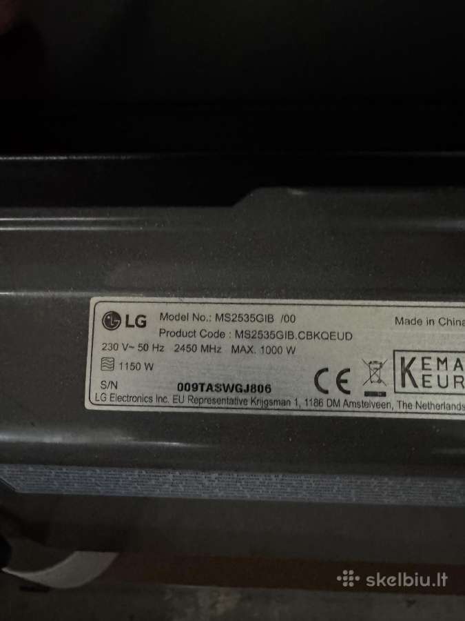 LG Ms2535gib Mikrobanginė - 25l - nuotraukos Nr. 5