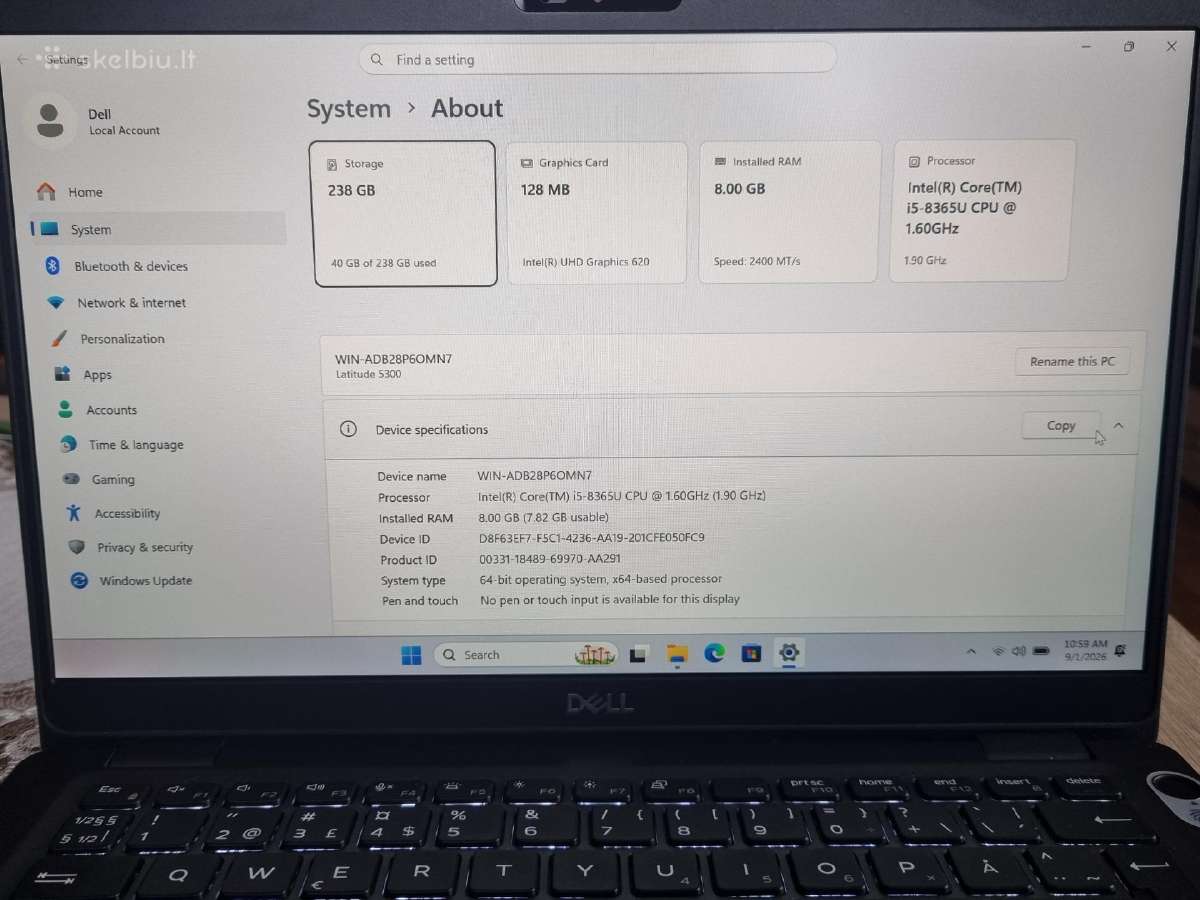 Dell Latitude 5300 - nuotraukos Nr. 7