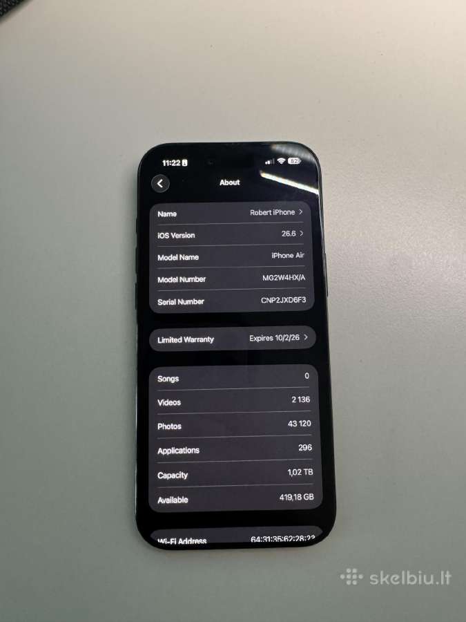 iPhone Air 1tb - nuotraukos Nr. 5