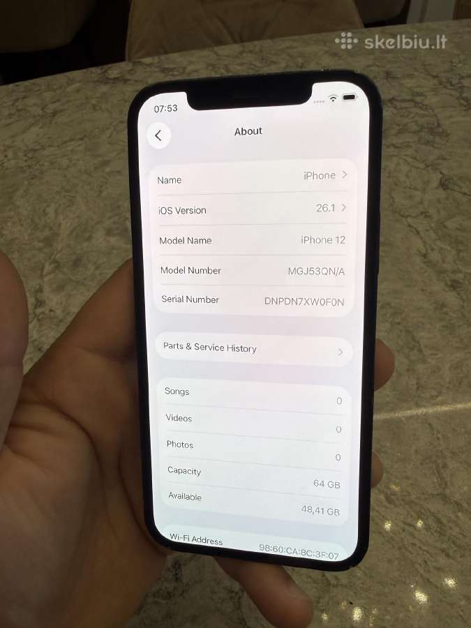 iPhone 12, 64gb 85% - nuotraukos Nr. 4