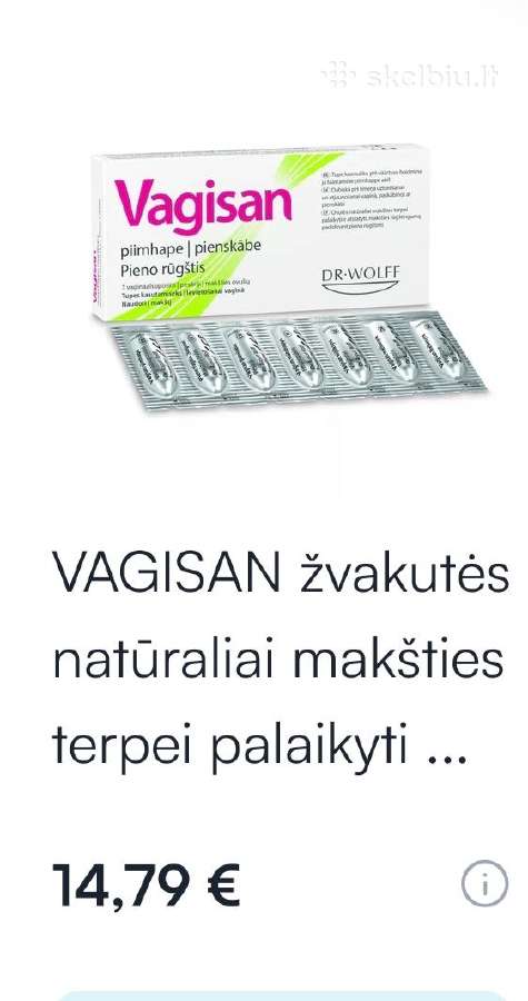 Vagisan žvakutės natūraliai terpei palaikuti - nuotraukos Nr. 4