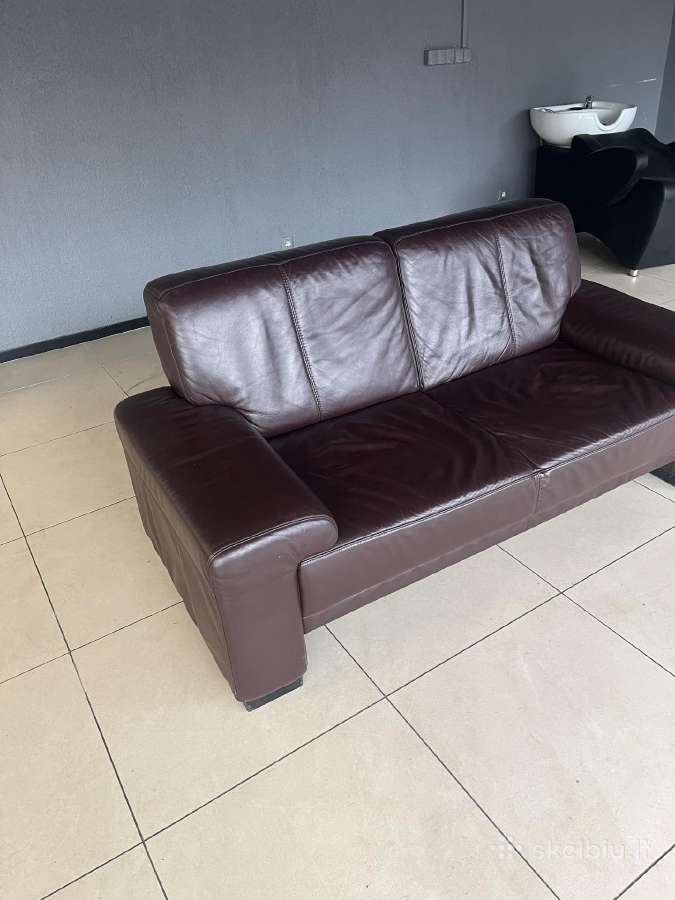 Odine sofa rudos spalvos 2 viete - nuotraukos Nr. 2