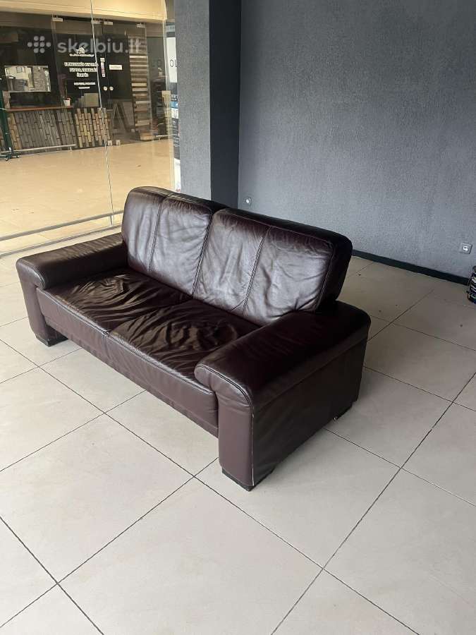 Odine sofa rudos spalvos 2 viete - nuotraukos Nr. 3