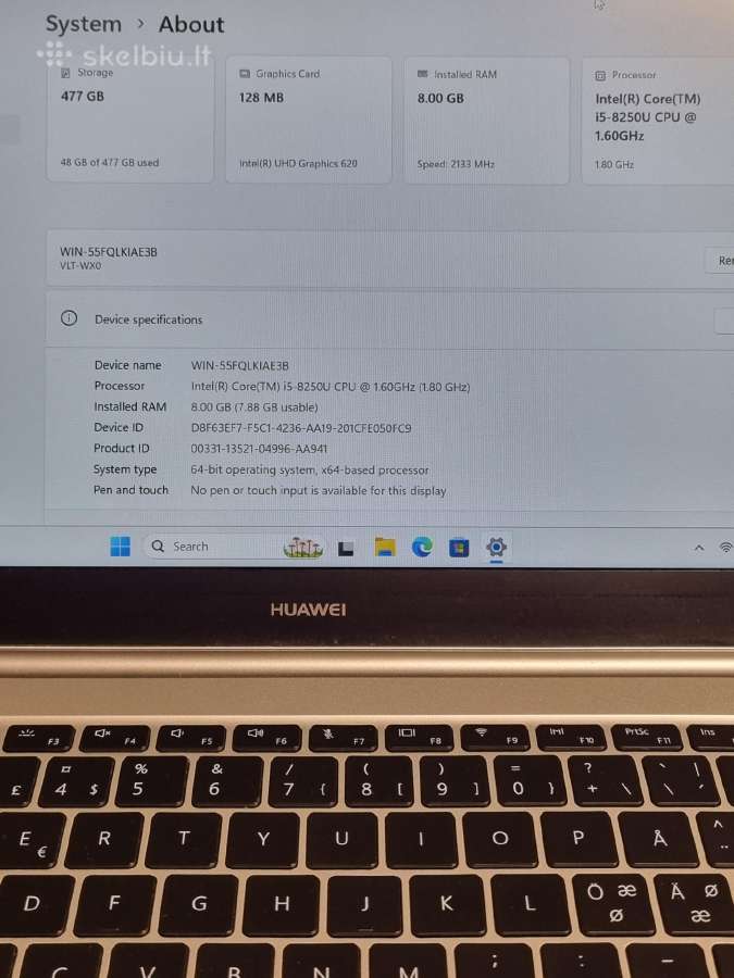 Huawei Matebook i5 - nuotraukos Nr. 7