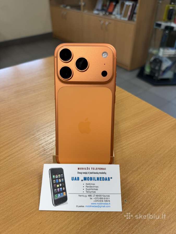 iPhone 17 Pro 256gb Orange Kaina 990eur - nuotraukos Nr. 2