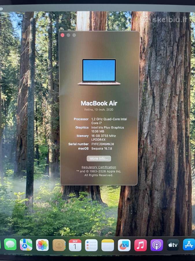 Apple MacBook Air 13 Retina (2020) - nuotraukos Nr. 3