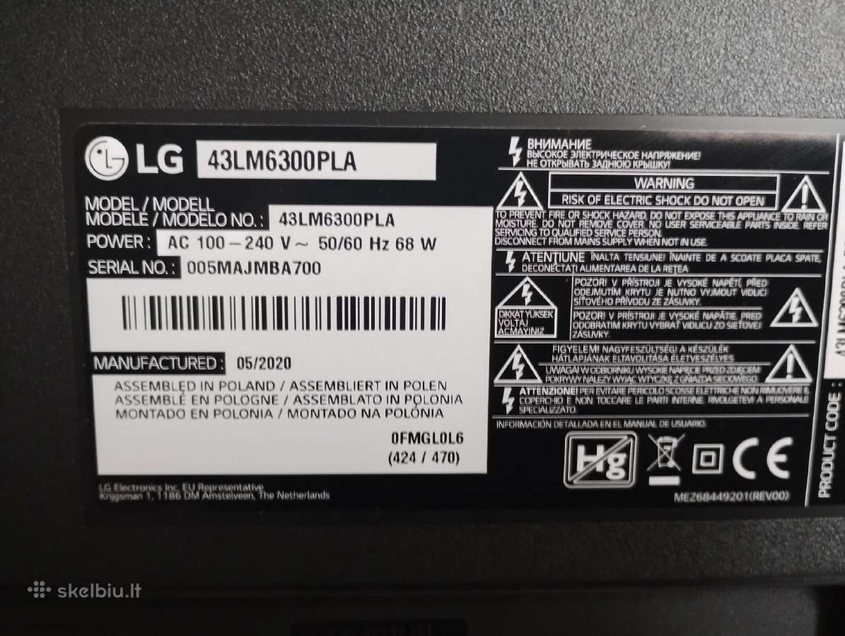 LG 43lm6300pla - nuotraukos Nr. 7