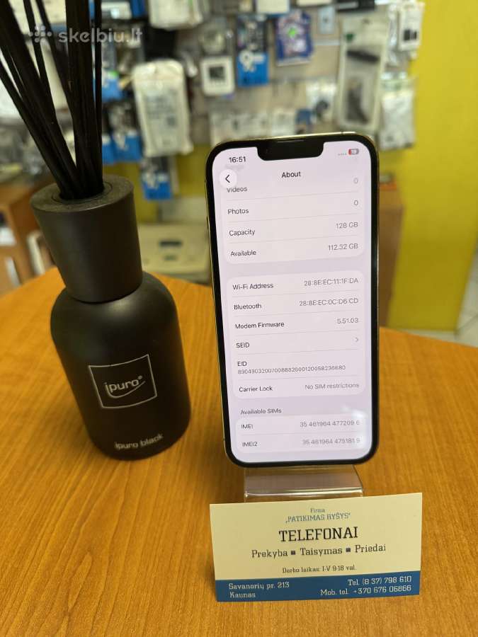 iPhone 13pro 128gb Gold Su Garantija - nuotraukos Nr. 4