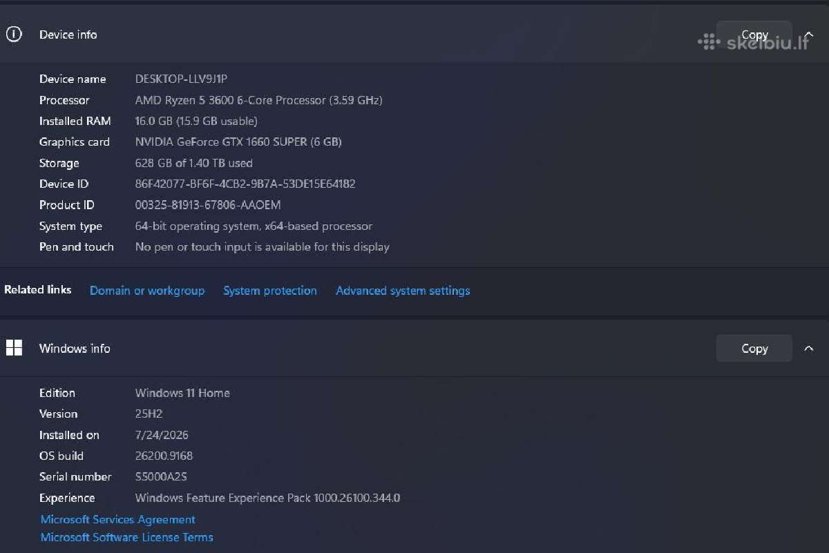 Full setup Ryzen 5, 16gb, 1660super - nuotraukos Nr. 2