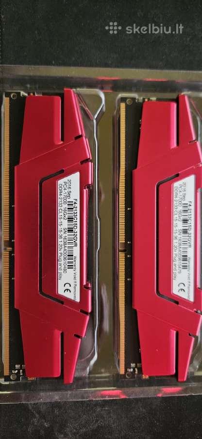 G skill ripjaws Ddr4 2133mhz 2x16 32gb RAM - nuotraukos Nr. 2