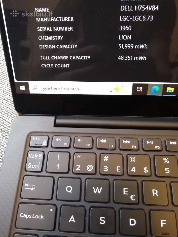 Xps 9370 4k touch/i5-8th/16gb RAM - nuotraukos Nr. 8
