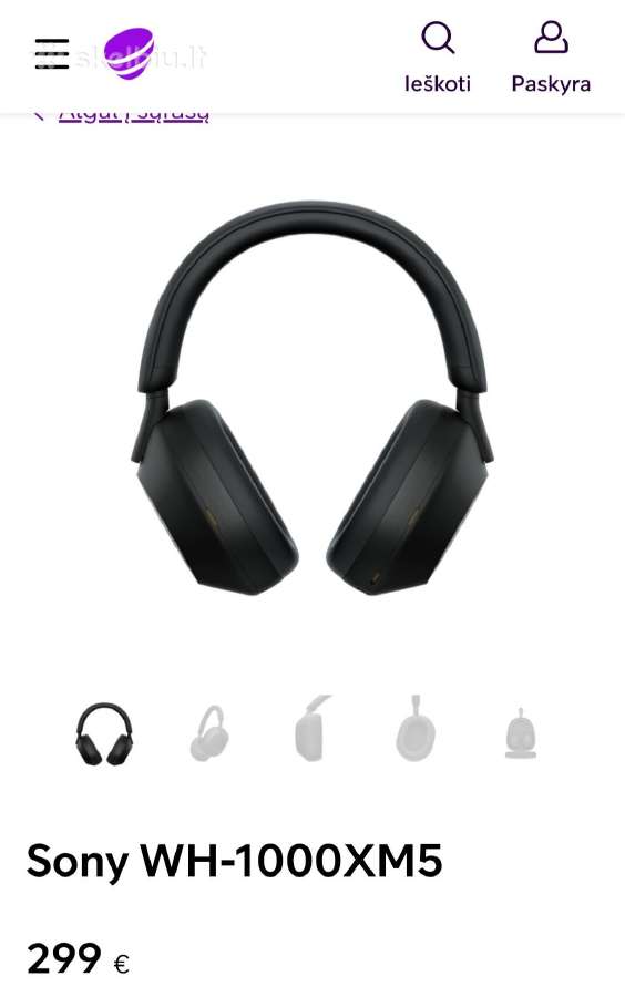 Ausinės Sony wh-1000xm5 - nuotraukos Nr. 4