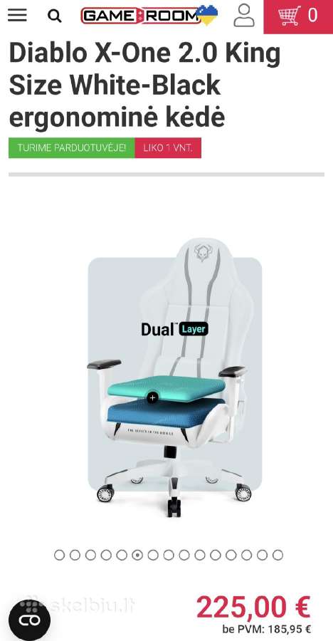 Ergonominė Diablo King size žaidimų kėdė - nuotraukos Nr. 10