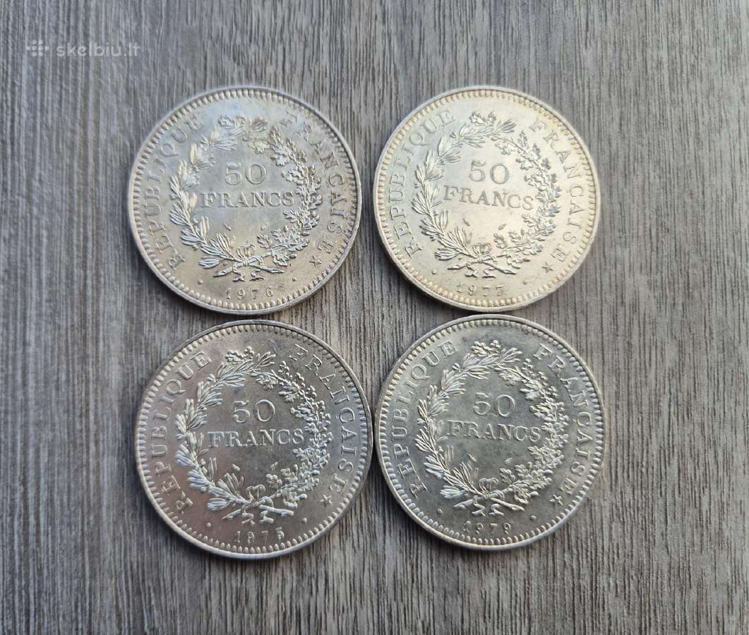 50 Frankų 1975-1979 Prancūzija. Kaina 50 Eur - nuotraukos Nr. 3