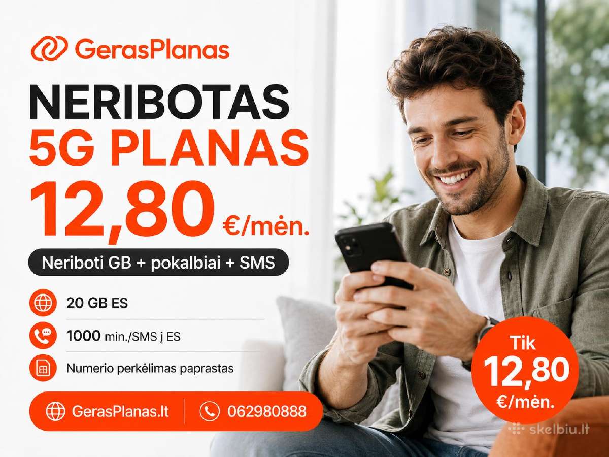 5G Neribotas Planas – Tik 12,80 €/mėn. - Akcija ! - nuotraukos Nr. 4