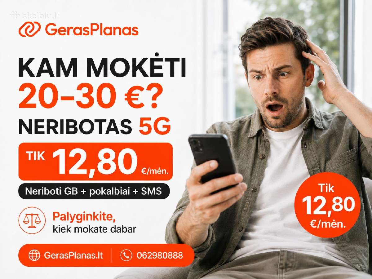 5G Neribotas Planas – Tik 12,80 €/mėn. - Akcija ! - nuotraukos Nr. 3