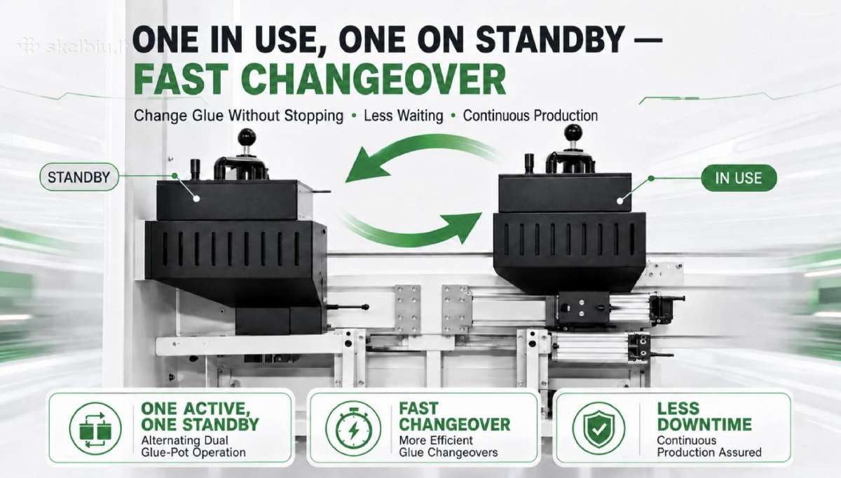 Briaunų laminavimo staklės Hold Hd511 Servo - nuotraukos Nr. 2