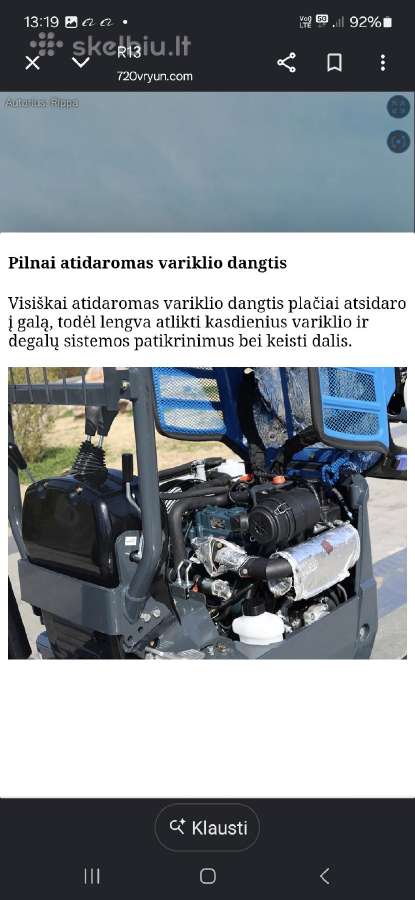 Rippa R13 Pro mini ekskavatorius - nuotraukos Nr. 4