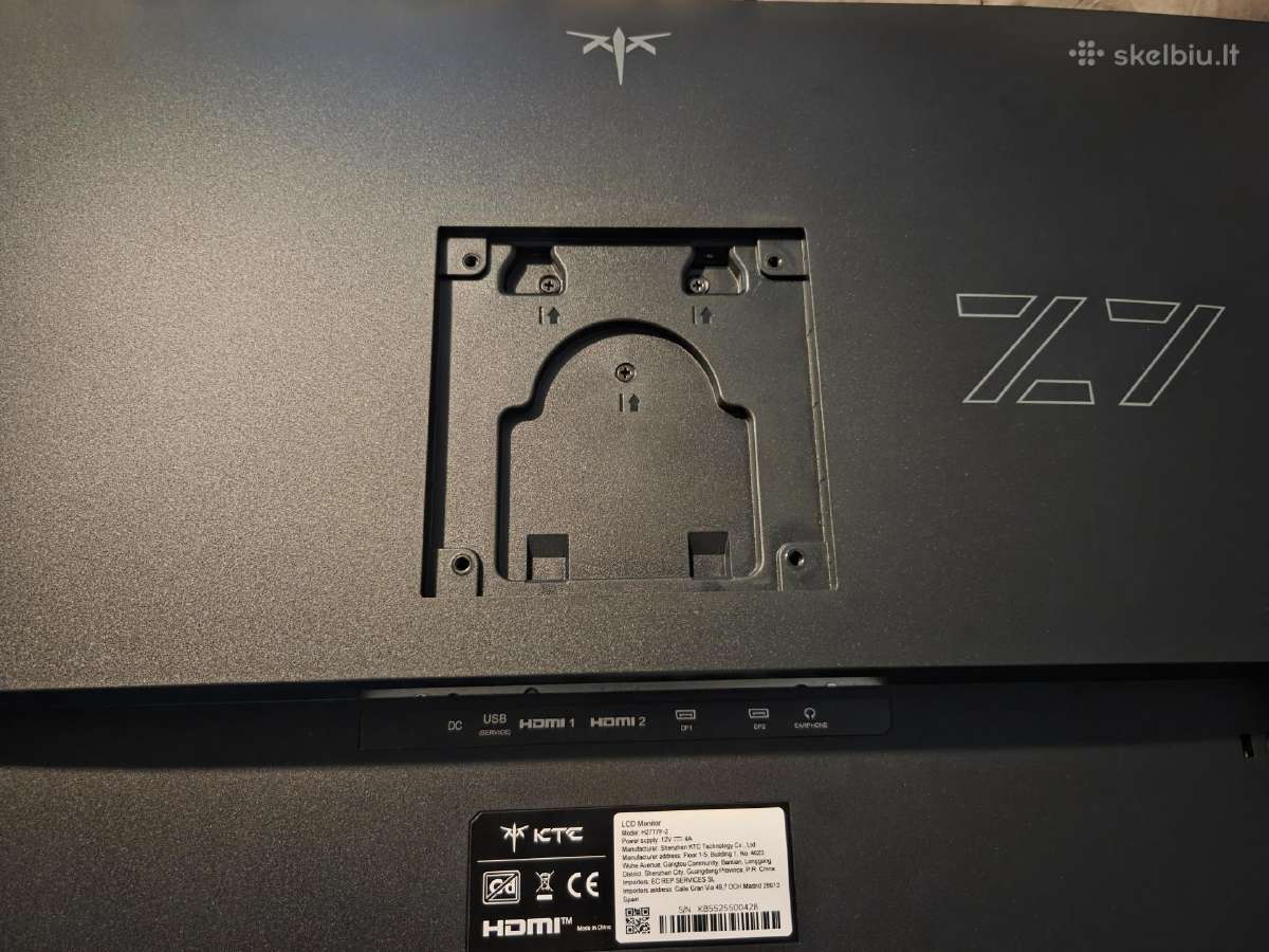 Ktc H27t7p-2 Gaming Monitor27" 200hz - nuotraukos Nr. 9