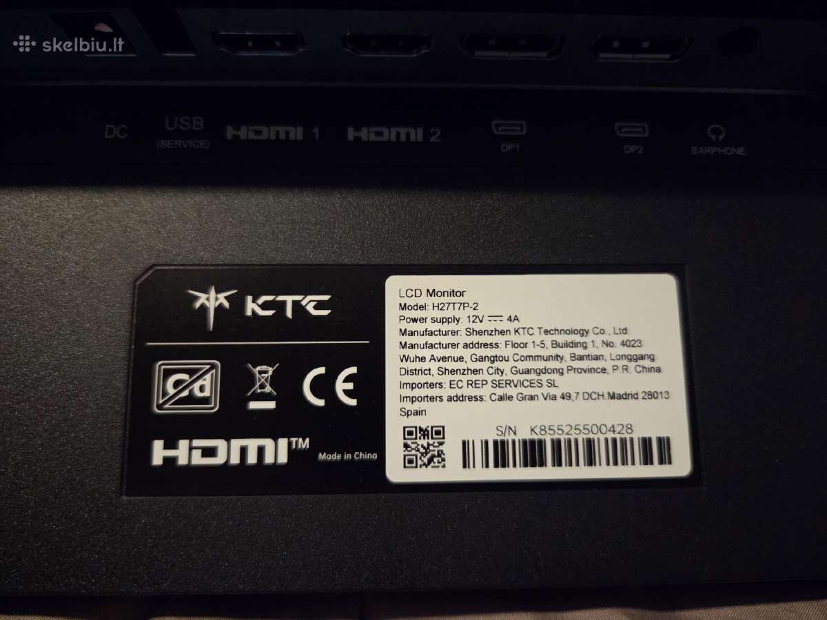Ktc H27t7p-2 Gaming Monitor27" 200hz - nuotraukos Nr. 10