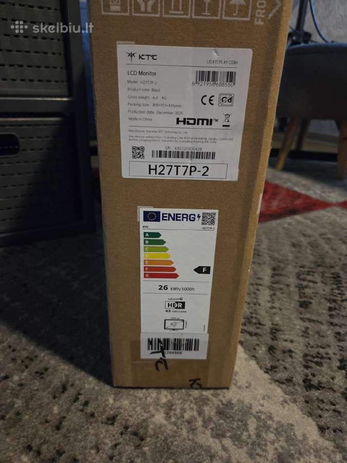 Ktc H27t7p-2 Gaming Monitor27" 200hz - nuotraukos Nr. 12