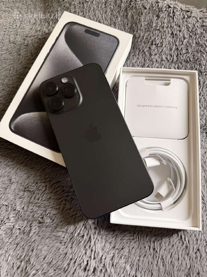 iPhone 15 Pro Max 256gb Black Titanium – 89% - nuotraukos Nr. 2
