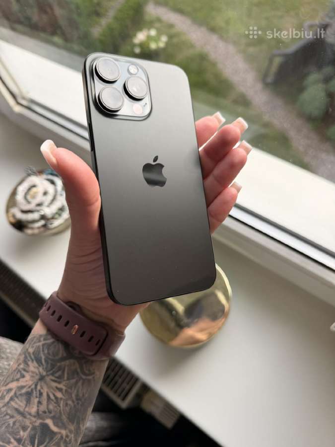 iPhone 15 Pro Max 256gb Black Titanium – 89% - nuotraukos Nr. 4