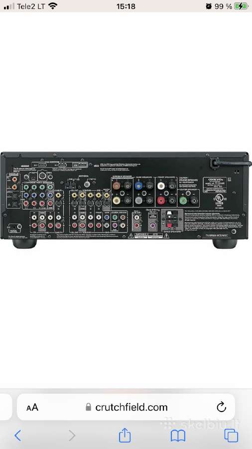 Parduodu A/v resyveri Onkyo Tx-sr605 - nuotraukos Nr. 4