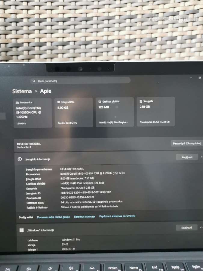 Surface pro 7 - nuotraukos Nr. 3