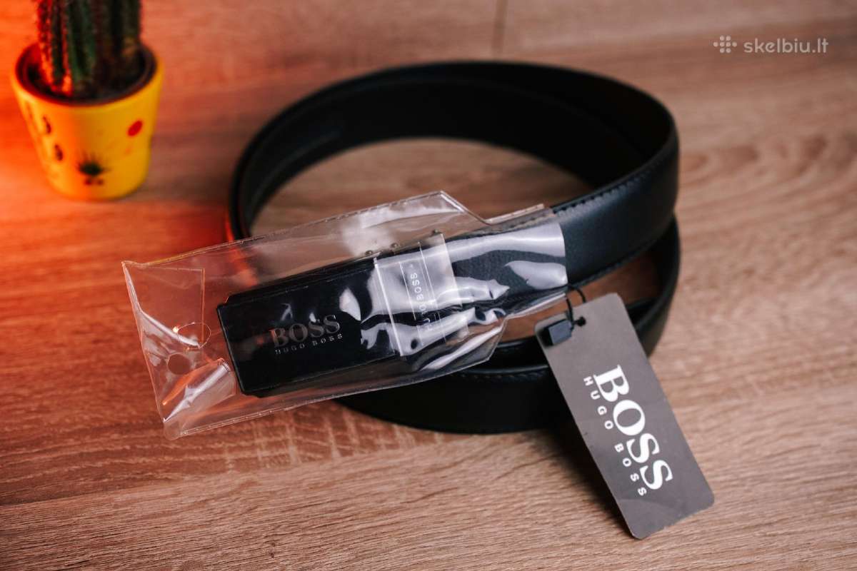 Odinis automatinis Hugo Boss vyriškas diržas - nuotraukos Nr. 2