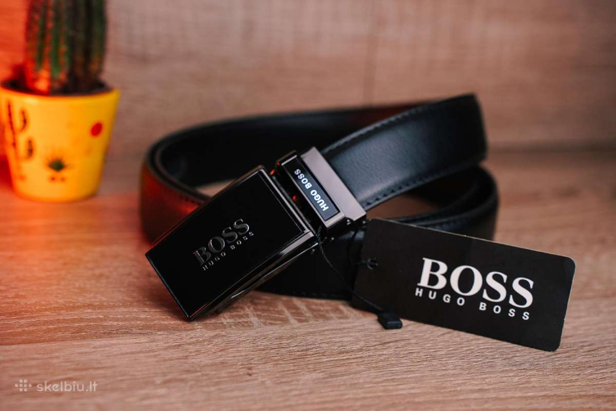 Odinis automatinis Hugo Boss vyriškas diržas - nuotraukos Nr. 3