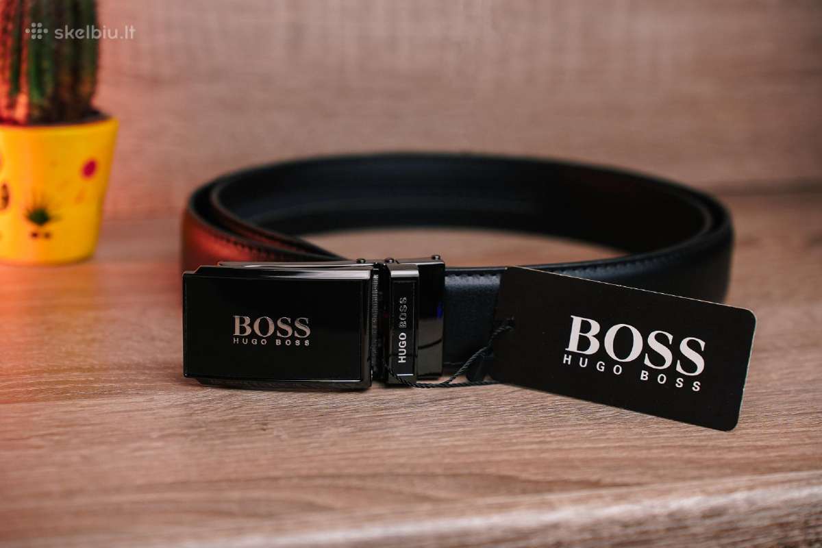Odinis automatinis Hugo Boss vyriškas diržas - nuotraukos Nr. 6