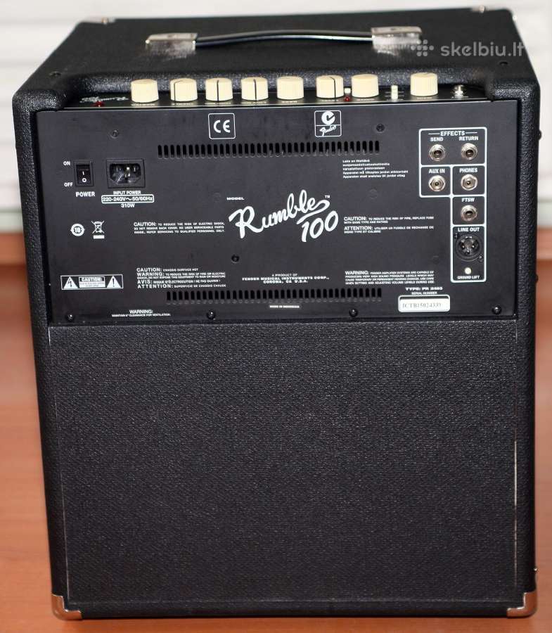 Parduodu D klasės bosinį kubą Fender rumble 100 - nuotraukos Nr. 2