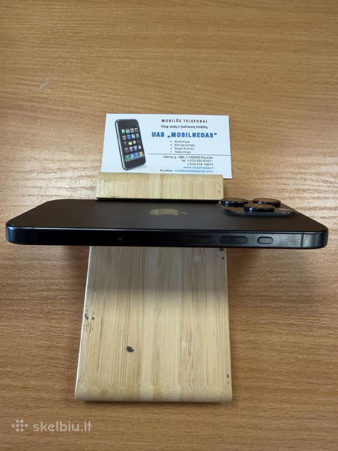 iPhone 15 Pro 256gb Black Kaina 580eur - nuotraukos Nr. 4